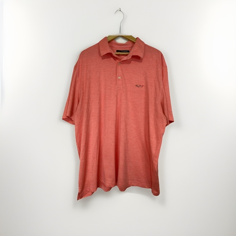 Greg Norman Short Sleeve Polo Shirt Men's 3XL Orange PlayDry